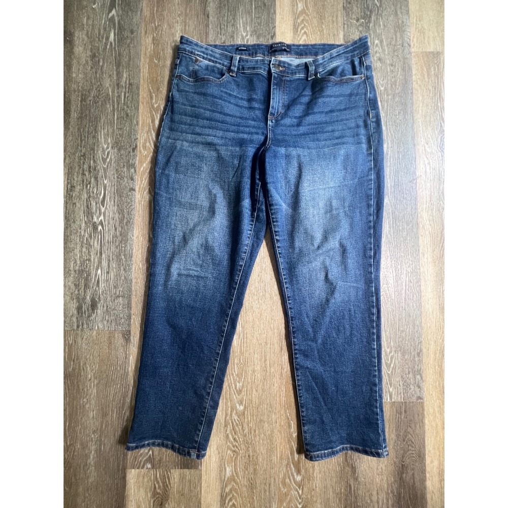 Talbots Boyfriend Jeans Womens 16 Blue Simply Flattering Medium Wash Denim